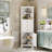 Triangle Tall Cabinet With 3 Drawers And Adjustable Shelves-542351783