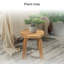 Tabouret en bois d'acacia, repose-pieds 12 po