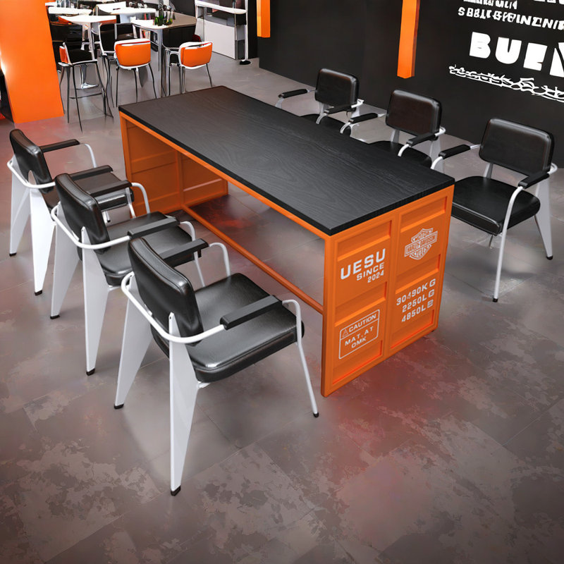 6 - Person Trestle Base Dining Set
