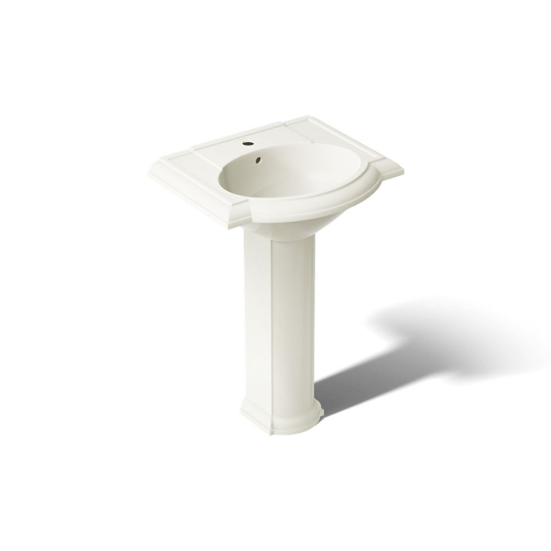 lavabo de salle de bain avec trop-plein 24" en céramique Devonshire®, Biscuit