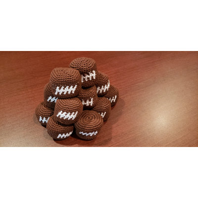 10-pack Football Bean Bags for Deep Shot Games Bean Bag Toss Game