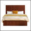 Grand lit plateforme en bois massif avec tiroirs de rangement, aucun sommier requis, tête de lit-643207396