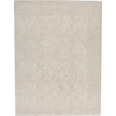 Ziegler Hand-Knotted High-Quality Ivory Area Rug