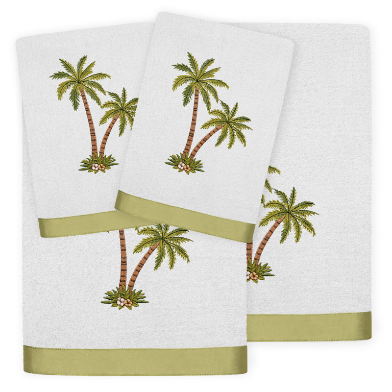 Ensemble de serviettes en coton turc 4 pièces Palmera, Argent