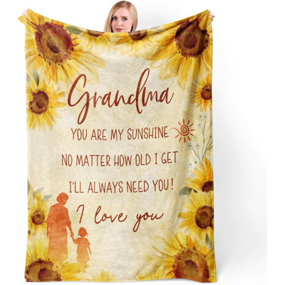 Grand-cadeaux de grand-fille, cadeaux pour grand-mère de grand-fille, couverture en molleton doux, cadeau d'anniversaire de grand-mère de grand-fille jeté 30 x 40 pouces