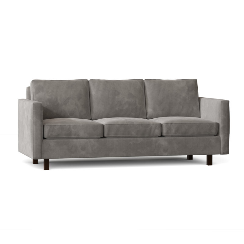 Catalina Upholstered 85'' Sofa, Walnut, 72 inches, Cuddle Parchment