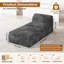 Canapé surdimensionné moderne en chenille de 111 po avec repose-pieds-546713324
