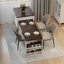 Îlot de cuisine extensible avec table coulissante, supports de rangement et prise de courant