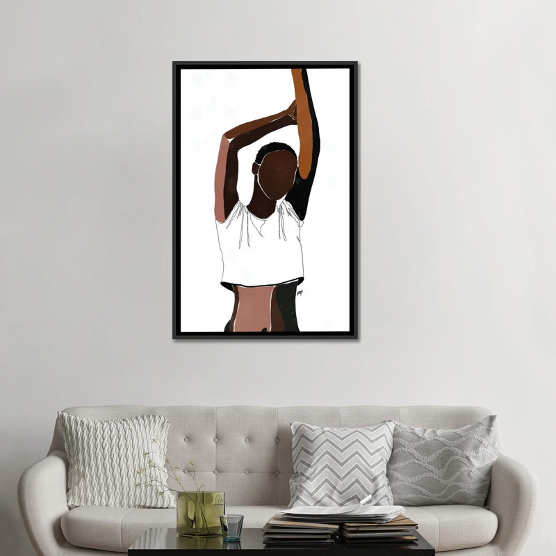 Sienna Nicole-impression d’art graphique, Toile avec cadre noir, Pas de tapis, H 48 po x l 32 po x P 1,5 po