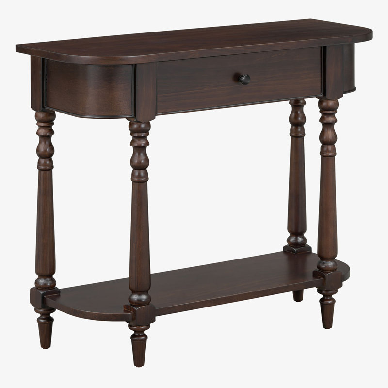 36"Wide 2-Drawer Chest with Open Shelf, Espresso