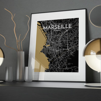 «Marseille City Map», impression