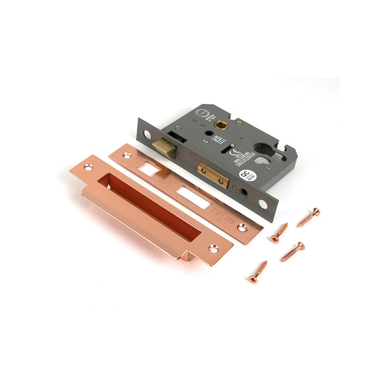 Polished Bronze 3" Euro Profile Sash Lock, Polished Bronze