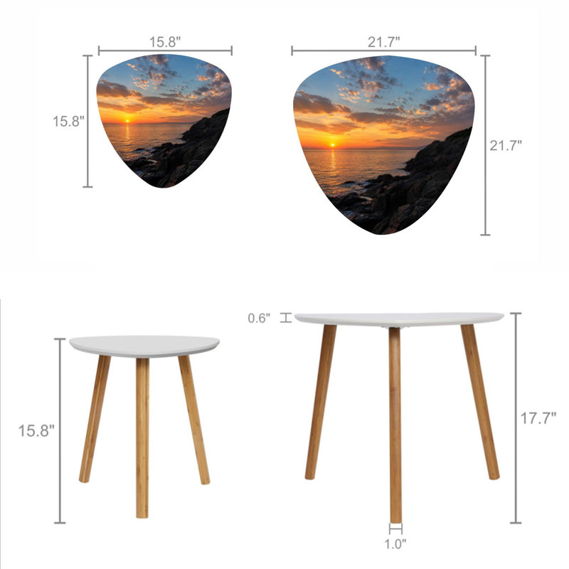 Ensemble de 2 tables basses gigognes Triangle