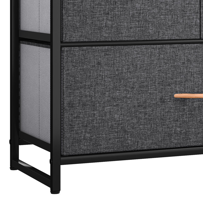 Commode 7 tiroirs gris foncé