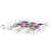  Pistals Metal Bouquet Acrylic Square Decorative Tray-121429443