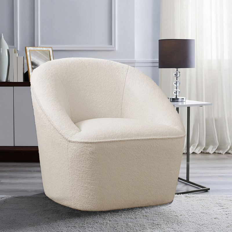 Fauteuil pivotant Anson Boucle