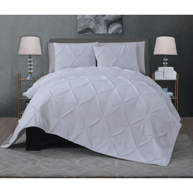 Ensemble de courtepointe réversible Ella, Blanc, Courtepointe de très grande taille et 6 pièces s