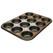 Masterclass Heavy Duty 12 Hole Cupcake Baking Tray Tin Pan with Double  Layer Non-Stick Coating | Ideal for Baking Buns, Cupcakes, Yorkshire  Puddings