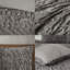 Édredon en fourrure grise avec 2 taies décoratives standard pour une chambre à coucher, double / grand toute l'année