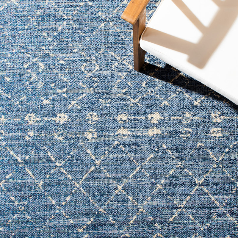 Tapis d'intérieur / extérieur Courtyard Performance Southwestern, Rectangle 8 pi x 10 pi