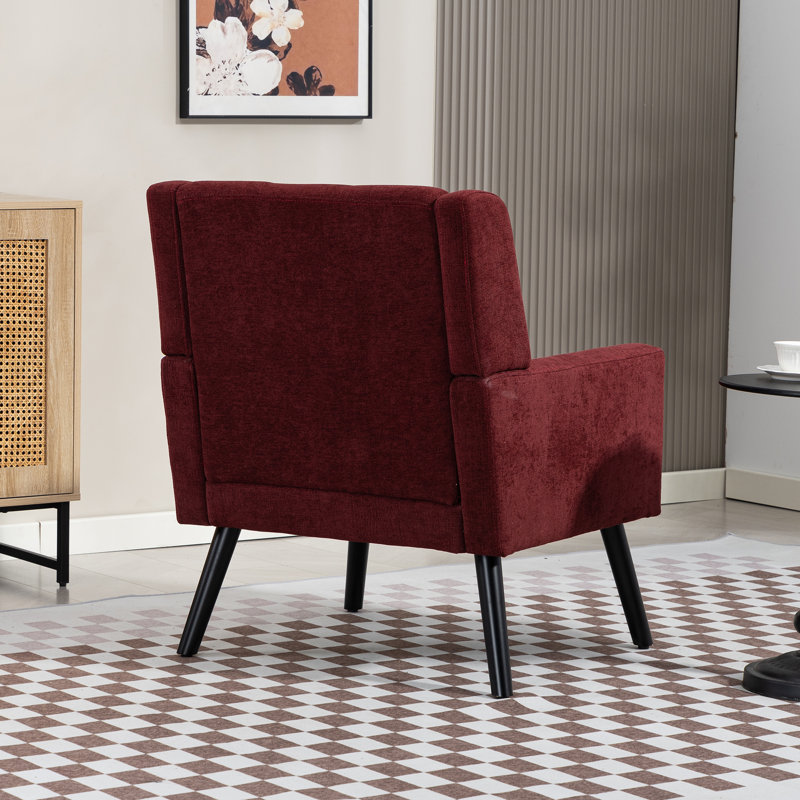 Fauteuil d'appoint Bolanle, Lin rouge