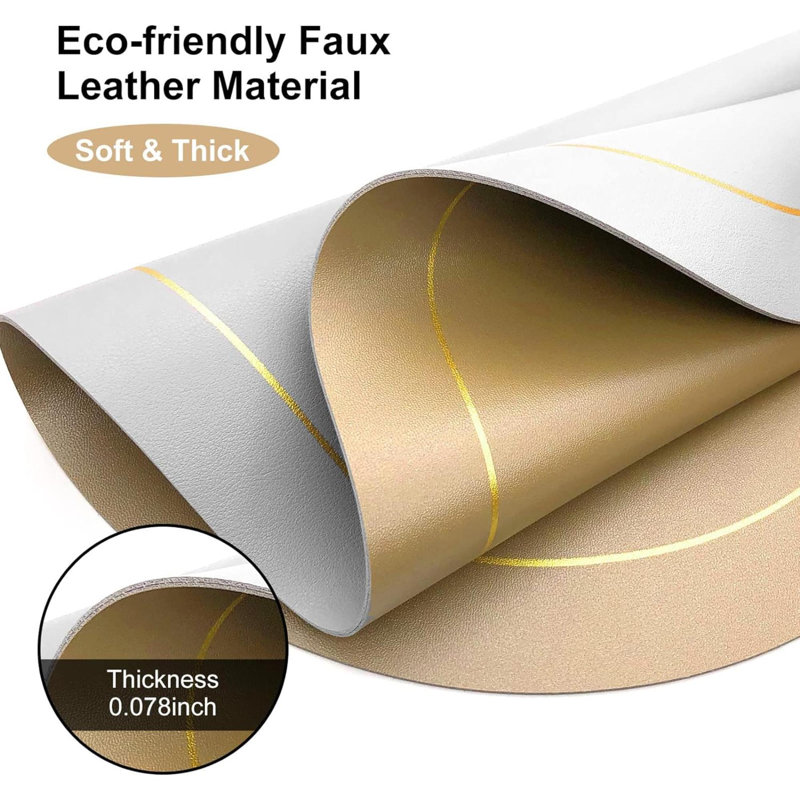 Reversible Placemats For Dining Table - Set Of 6, Gray & Tan