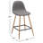 Heilig Upholstered Counter Stool with Metal Frame-1106044324