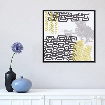 «Block Print Abstract VIII», reproduction d'art sur toile tendue