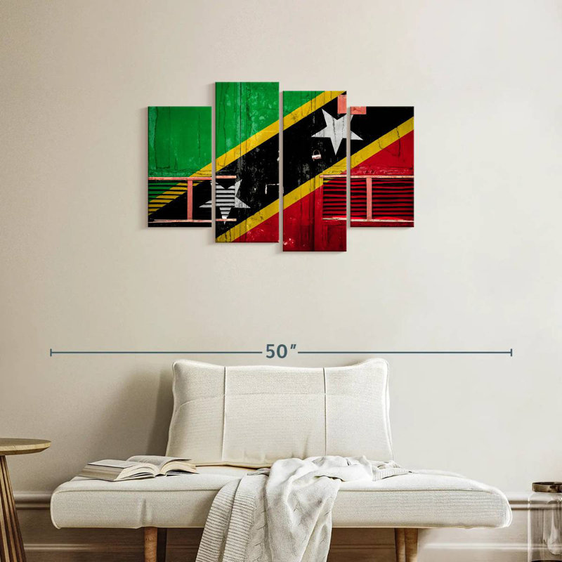 Drapeau Borges Saint-Kitts-et-Nevis, H 22 po x l 36 po