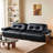 Bauhaus Retro Straight Black Sofa