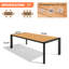 Table de salle à manger d'extérieur rectangulaire de 84 po L avec trou pour parasol et structure en aluminium  -2003037910-2003037929