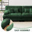 Canapé modulaire de luxe modulaire à 3 places en chenille, en forme de L, avec des coussins d'appoint surdimensionnés et rembourrés