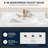 36" W x 21" D Solid Surface Bathroom Vanity Top with Integrated Center Single Sink 3.5" Backsplash 8" Widespread 3 Hole Faucet