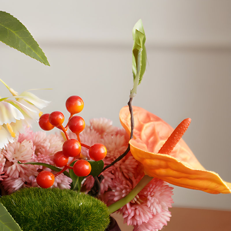 Ornements de fleurs simulées