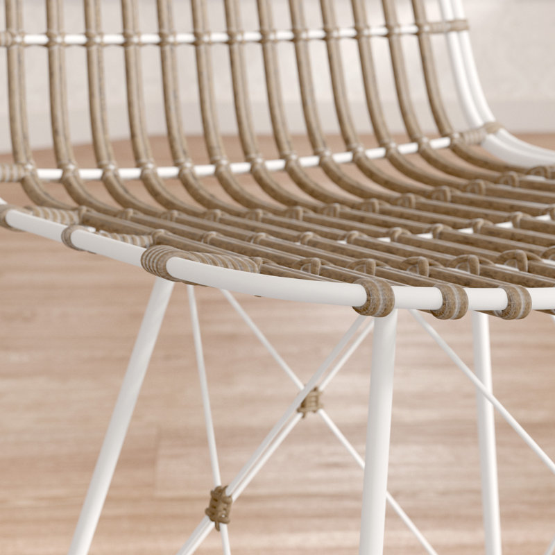 Chaise d'appoint Lisdale, Blanc délavé / blanc