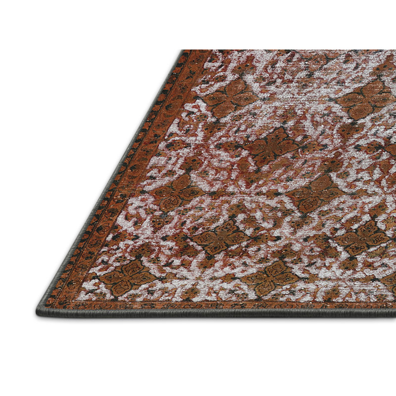 Tapis brun à motif oriental, Rectangle 7 pi x 10 pi