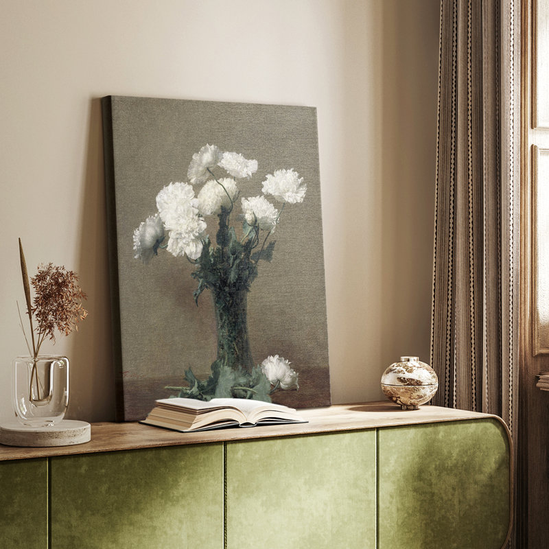 Imprimé floral rétro CX III - galerie enveloppée Cavas, H 60 po x l 40 po