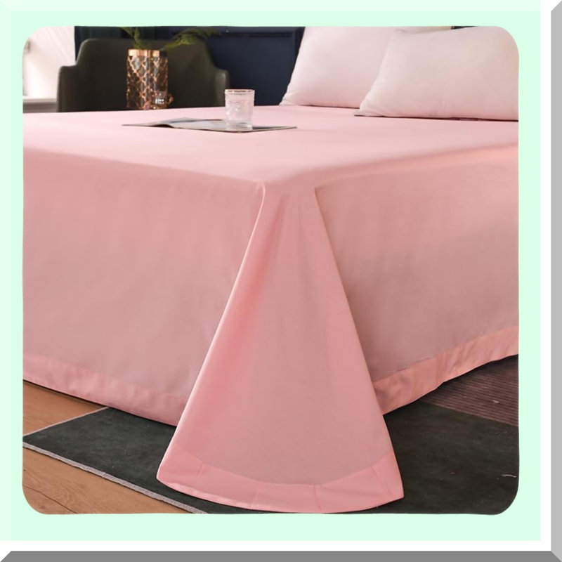 Luxury Pink Microfiber Bed Sheet - Wrinkle & Fade Resistant Twin Size Top Sheet - Soft Brushed Flat Sheet for Comfortable Sleep - 1 Piece