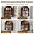 Wall-Mounted Arched Cabinet – Iron & Wood Design With Frosted Tempered Glass Doors, No-Assembly Decorative Storage Shelf, 21.3"W X 26.8"H X 7.5"D-518394870