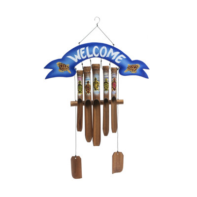 Carillon en bois «Welcome» Nuriyah Turtle par RAM Game Room
