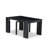 13-piece Modern Dining Room Table Set a Kitchen Table and 12 coffee Linen Fabric Dining Chair, Wire Brushed Black-1459617680-1459617681-1471568311