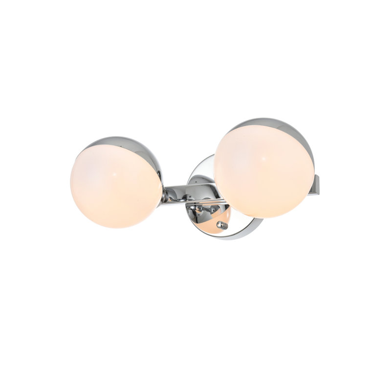 Éclairage pour meuble-lavabo à intensité variable Caniesha, Laiton, H 5 po x l 5 po x P 5 po, Une lumière