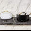 Caraway 3qt Iconics Nonstick Ceramic Saucepan, White/Gold