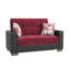 Causeuse convertible avec rangement en microfibre de polyuréthane bourgogne / noir Primenest Collection Zenaero-27432215