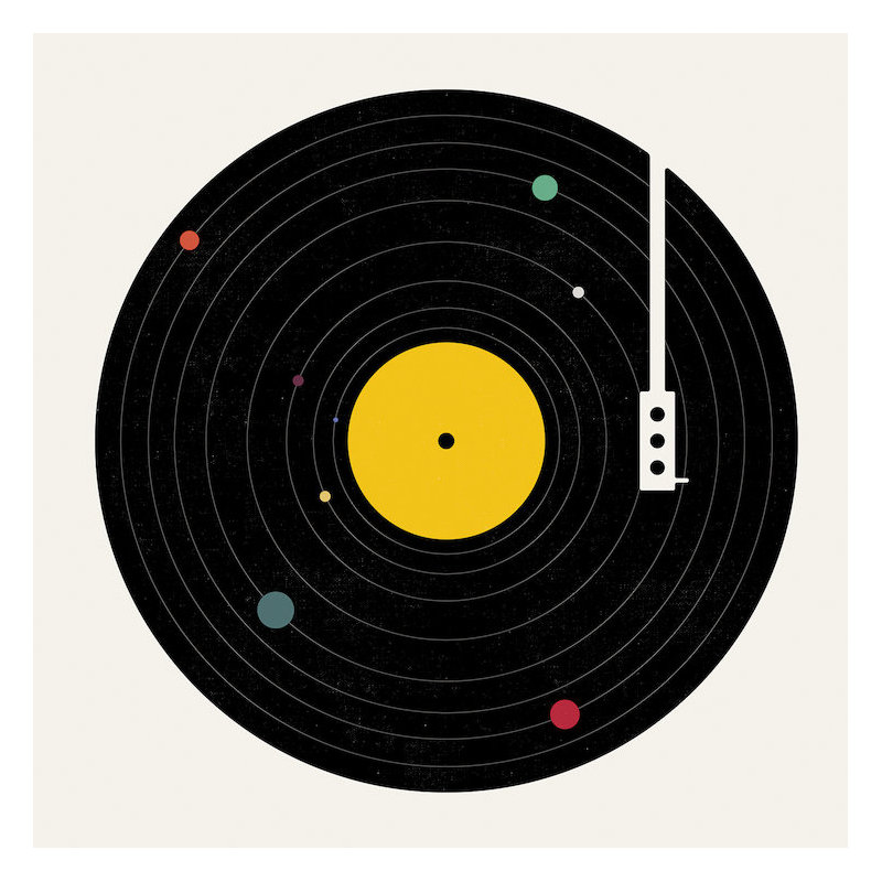« music everywhere », impression sur toile tendue, H 12 po x l 12 po x P 1,5 po