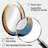 Gold Blue Minimalism Spiral Poteries I - Large Oval Wall Mirror On Metal-705546306