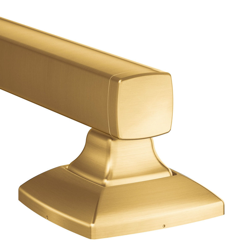 Barre d'appui de salle de bain Moen Voss, H 3,12 po x l 15,12 po x P 2,62 po, Or brossé