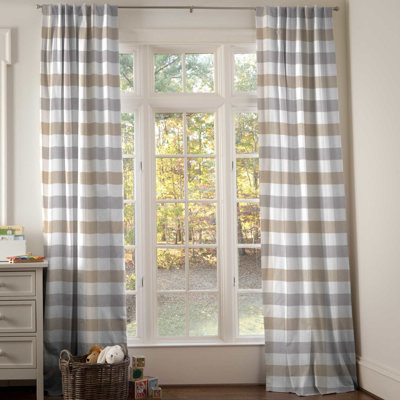Outdoor Cotton Blend Semi Sheer Curtain