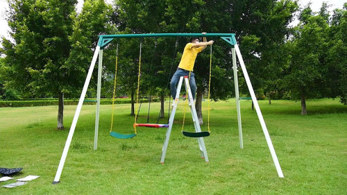 Big Brutus Large Metal Swing Set 440lbs Heavy Duty A-Frame Metal