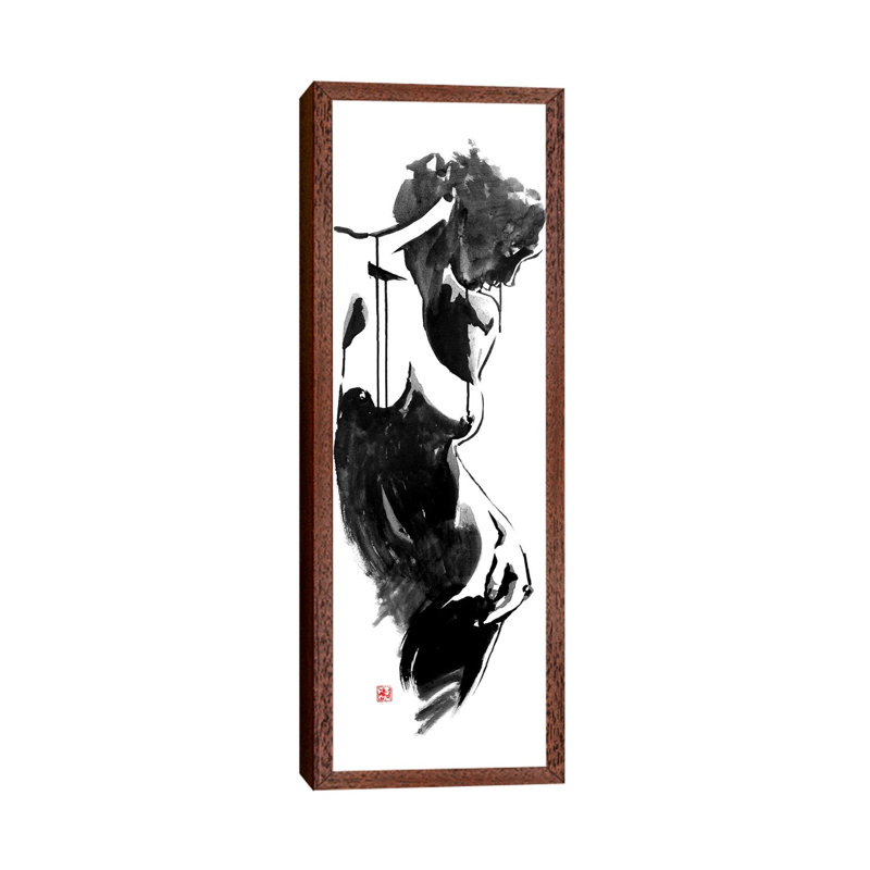 Morning by Péchane - Panoramic Print on Canvas, Classic Brown Wood Framed, 121.92 cm H x 40.64 cm W